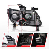 ANZO 15-22 Chevy Colorado Full LED Headlights w/ Initiation (Amber DRL) - Black ANZO Headlights  AXOPROS