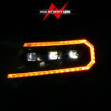 ANZO 15-22 Chevy Colorado Full LED Headlights w/ Initiation (Amber DRL) - Black ANZO Headlights  AXOPROS