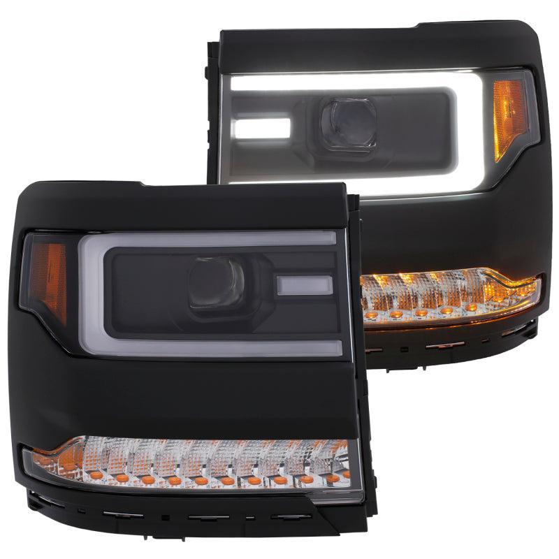ANZO 16-17 Chevy Silverado 1500 Prjctr. Headlight Plank Styl. w/Amber (Only Work w/HID Equip. Truck) ANZO Headlights  AXOPROS