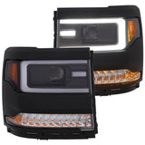 ANZO 16-17 Chevy Silverado 1500 Prjctr. Headlight Plank Styl. w/Amber (Only Work w/HID Equip. Truck) ANZO Headlights  AXOPROS