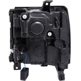 ANZO 16-17 Chevy Silverado 1500 Projector Headlights Plank Style Design Chrome w/ Amber ANZO Headlights  AXOPROS