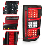 ANZO 18-19 Ford F-150 LED Taillights Black ANZO Tail Lights  AXOPROS