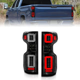 Anzo 19-21 Chevy Silverado Full LED Tailights Black Housing Clear Lens G2 (w/C Light Bars) ANZO Tail Lights  AXOPROS