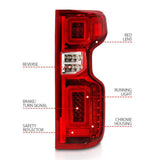 Anzo 19-21 Chevy Silverado Full LED Tailights Chrome Housing Red/Clear Lens G2 (w/C Light Bars) ANZO Tail Lights  AXOPROS