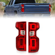 Anzo 19-21 Chevy Silverado Full LED Tailights Chrome Housing Red/Clear Lens G2 (w/C Light Bars) ANZO Tail Lights  AXOPROS