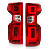 Anzo 19-21 Chevy Silverado Work Truck Full LED Tailights Chrome Housing Red Lens G2(w/C Light Bars) ANZO Tail Lights  AXOPROS
