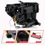 Anzo 19-21 GMC Sierra 1500 LED Projector Headlight w/Switchback+Sequential - Black ANZO Headlights  AXOPROS