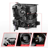 ANZO 19-22 Chevrolet Silverado 1500 LED Proj HL w/Lgt Bar SwBk Seq. Blk w/In. Light - Driver Side ON ANZO Headlights  AXOPROS