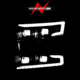 ANZO 19-22 Chevrolet Silverado 1500 LED Proj HL w/Lgt Bar SwBk Seq. Blk w/In. Light - Passenger Side ANZO Headlights  AXOPROS