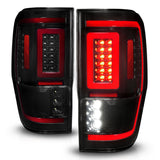 ANZO 19-22 Ford Ranger Full LED Taillights w/ Lightbar Sequential Signal Black Housing/Smoke Lens ANZO Tail Lights  AXOPROS