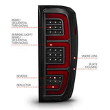 Anzo 19-23 GMC Sierra 1500/2500HD/3500HD Smoke Black Replacement Full LED Bar Tail Light ANZO Tail Lights  AXOPROS