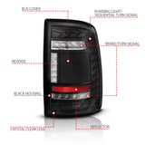 ANZO 19-24 RAM 2500/3500 Full LED Tail Lights SeqSig Black - Pair ANZO Tail Lights  AXOPROS
