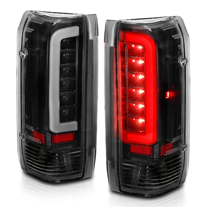 ANZO 1987-1996 Ford F-150 LED Taillights Black Housing Clear Lens (Pair) ANZO Tail Lights  AXOPROS