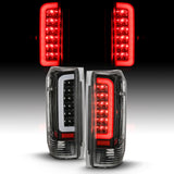 ANZO 1987-1996 Ford F-150 LED Taillights Black Housing Clear Lens (Pair) ANZO Tail Lights  AXOPROS