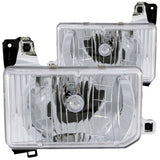 ANZO 1988-1989 Nissan Hardbody Crystal Headlights Chrome ANZO Headlights  AXOPROS