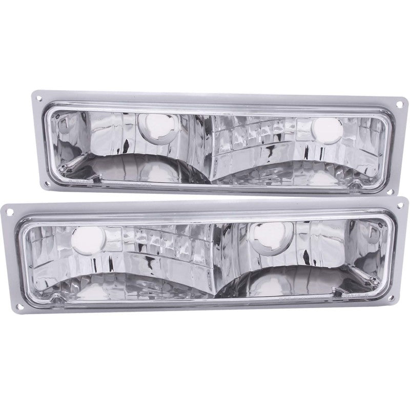 ANZO 1988-1998 Chevrolet C1500 Euro Parking Lights Chrome ANZO Lights Corner  AXOPROS