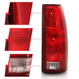 ANZO 1988-1999 Chevy C1500 Taillight Red/Clear Lens w/ Circuit Board(OE Replacement) ANZO Tail Lights  AXOPROS