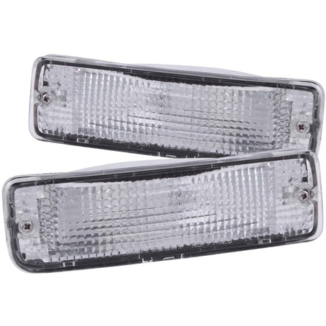 ANZO 1989-1995 Toyota Pickup Euro Parking Lights Chrome w/ Amber Reflector ANZO Lights Corner  AXOPROS