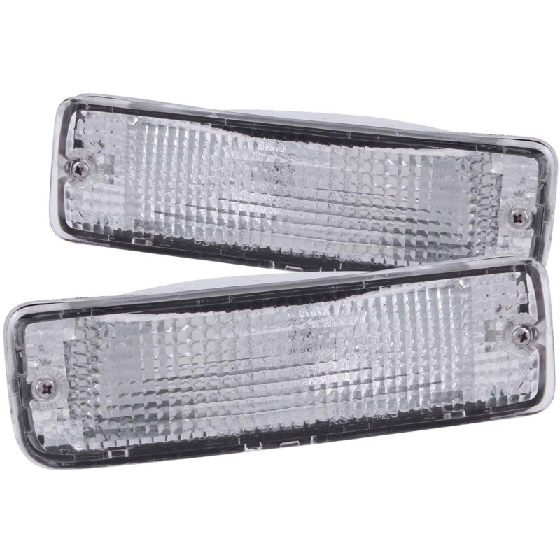 ANZO 1989-1995 Toyota Pickup Euro Parking Lights Chrome w/ Amber Reflector ANZO Lights Corner  AXOPROS
