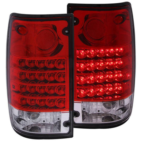 ANZO 1989-1995 Toyota Pickup LED Taillights Red/Clear ANZO Tail Lights  AXOPROS
