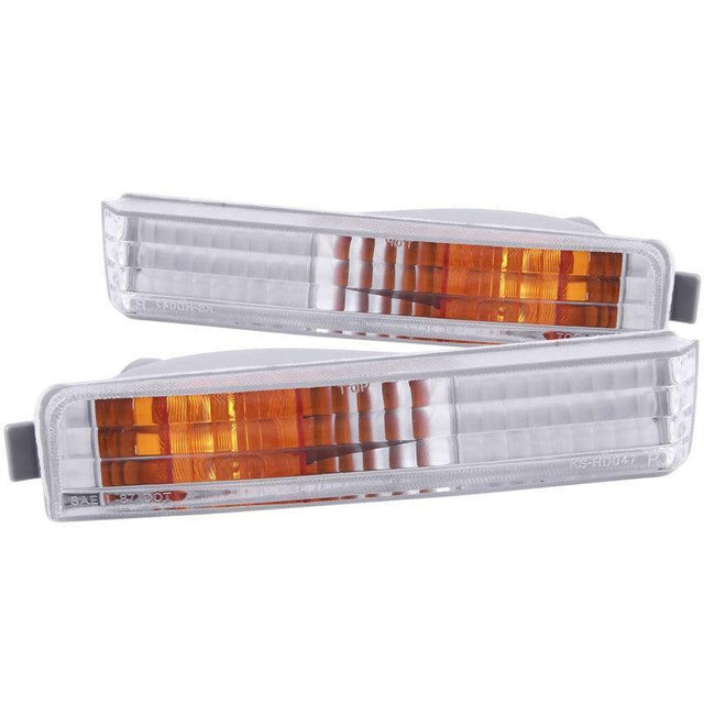 ANZO 1990-1991 Honda Accord Euro Parking Lights Chrome w/ Amber Reflector ANZO Lights Corner  AXOPROS