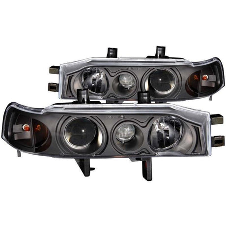 ANZO 1990-1993 Honda Accord Projector Headlights w/ Halo Black 1pc ANZO Headlights  AXOPROS