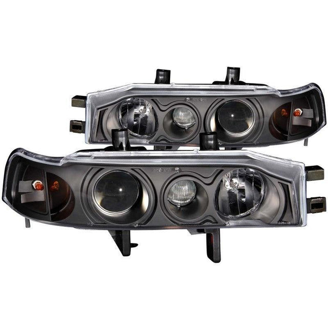 ANZO 1990-1993 Honda Accord Projector Headlights w/ Halo Black 1pc ANZO Headlights  AXOPROS