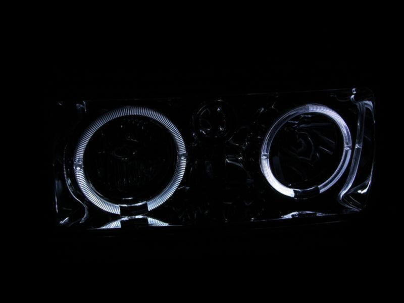 ANZO 1991-1994 Toyota Land Cruiser Crystal Headlights w/ Halo Chrome ANZO Headlights  AXOPROS