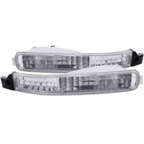 ANZO 1992-1993 Honda Accord Euro Parking Lights Chrome ANZO Lights Corner  AXOPROS
