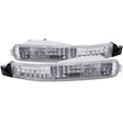 ANZO 1992-1993 Honda Accord Euro Parking Lights Chrome ANZO Lights Corner  AXOPROS