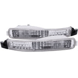 ANZO 1992-1993 Honda Accord Euro Parking Lights Chrome ANZO Lights Corner  AXOPROS