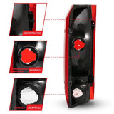 ANZO 1992-1996 Ford Bronco Taillight Red/Clear Lens (OE Replacement) ANZO Tail Lights  AXOPROS