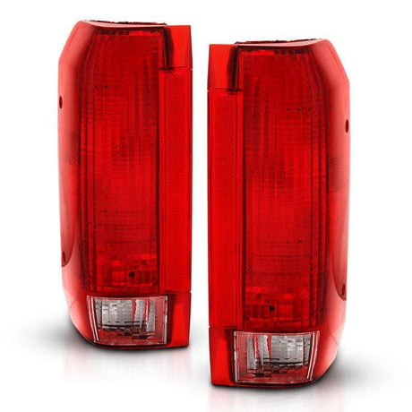 ANZO 1992-1996 Ford Bronco Taillight Red/Clear Lens (OE Replacement) ANZO Tail Lights  AXOPROS