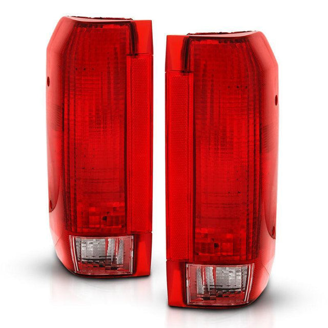 ANZO 1992-1996 Ford Bronco Taillight Red/Clear Lens (OE Replacement) ANZO Tail Lights  AXOPROS
