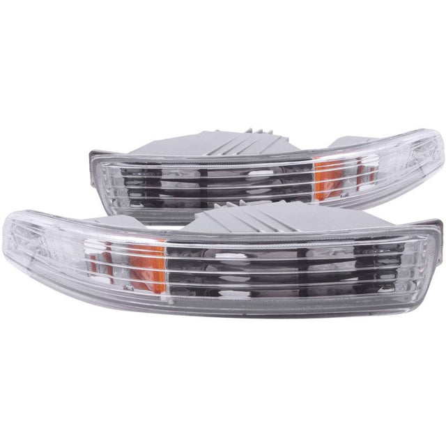ANZO 1994-1997 Acura Integra Euro Parking Lights Chrome w/ Amber Reflector ANZO Lights Corner  AXOPROS