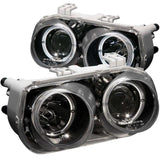 ANZO 1994-1997 Acura Integra Projector Headlights w/ Halo Black ANZO Headlights  AXOPROS