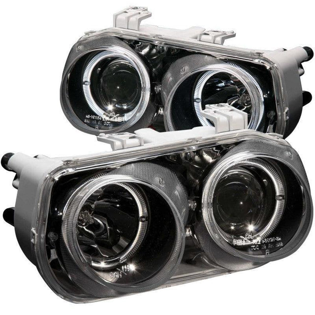 ANZO 1994-1997 Acura Integra Projector Headlights w/ Halo Black ANZO Headlights  AXOPROS