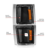 ANZO 1994-1998 Chevrolet Blazer Corner Lights Black Housing Clear Lens w/ Amber Reflector ANZO Lights Corner  AXOPROS