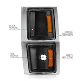 ANZO 1994-1998 Chevrolet Blazer Corner Lights Black Housing Clear Lens w/ Amber Reflector ANZO Lights Corner  AXOPROS