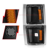 ANZO 1994-1998 Chevrolet Blazer Corner Lights Black Housing Clear Lens w/ Amber Reflector ANZO Lights Corner  AXOPROS