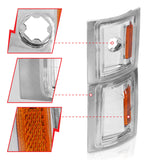 ANZO 1994-1998 Chevrolet Blazer Corner Lights Clear Lens w/ Amber Reflector ANZO Lights Corner  AXOPROS