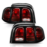 ANZO 1994-1998 Ford Mustang Taillight Dark Red Lens (OE Style) ANZO Tail Lights  AXOPROS