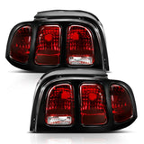 ANZO 1994-1998 Ford Mustang Taillight Dark Red Lens (OE Style) ANZO Tail Lights  AXOPROS