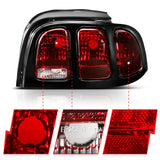 ANZO 1994-1998 Ford Mustang Taillight Dark Red Lens (OE Style) ANZO Tail Lights  AXOPROS