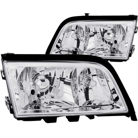 ANZO 1994-2000 Mercedes Benz C Class W202 Crystal Headlights Chrome ANZO Headlights  AXOPROS