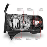 ANZO 1994-2001 Dodge Ram Crystal Headlights Black w/ LED ANZO Headlights  AXOPROS