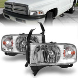 ANZO 1994-2001 Dodge Ram Crystal Headlights Chrome w/ LED ANZO Headlights  AXOPROS