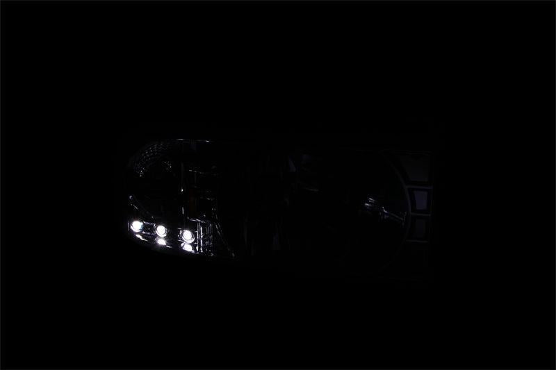 ANZO 1994-2001 Dodge Ram Crystal Headlights Chrome w/ LED ANZO Headlights  AXOPROS