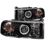 ANZO 1994-2001 Dodge Ram Projector Headlights w/ Halo Black ANZO Headlights  AXOPROS