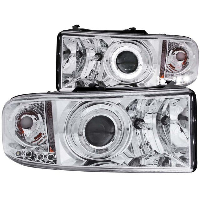 ANZO 1994-2001 Dodge Ram Projector Headlights w/ Halo Chrome ANZO Headlights  AXOPROS
